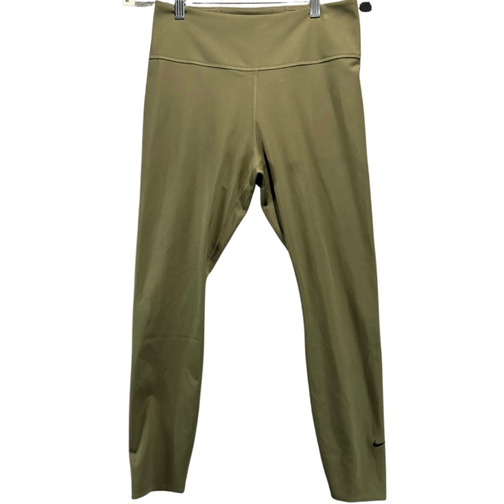 Nike One Luxe Women’s Leggings Mid Rise Training 7/8 Length Olive Green Size L